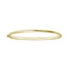 Yellow Gold Oval Hinged Bangle Bracelet
