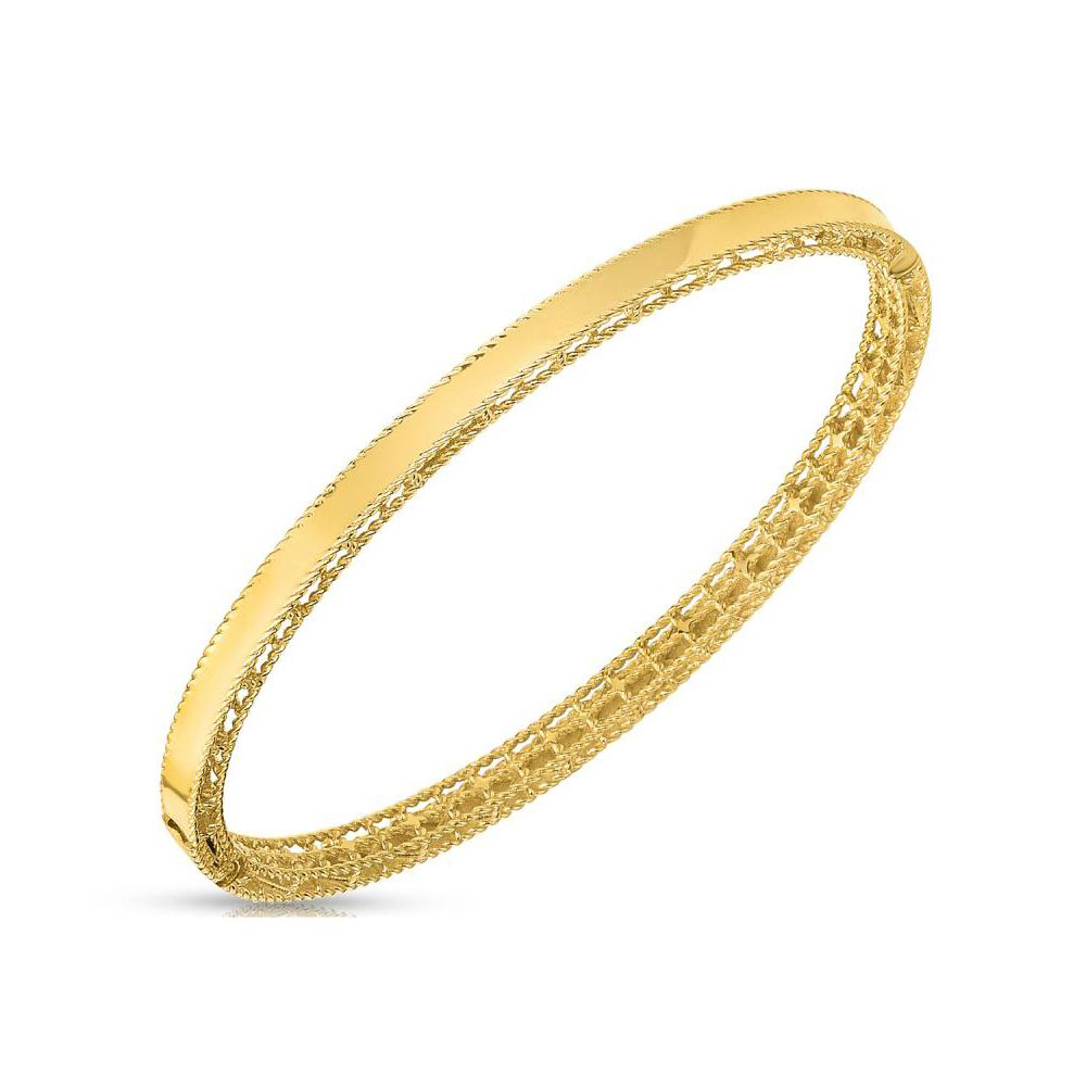Roberto Coin 18K Yellow Gold Symphony Braided Edge Bangle Bracelet