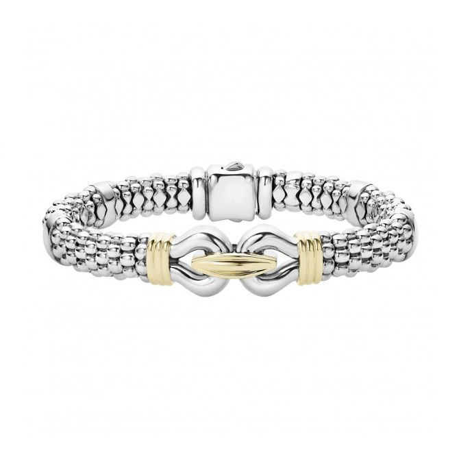 LAGOS Sterling Silver & 18K Yellow Gold Derby Beaded Bracelet, 7"