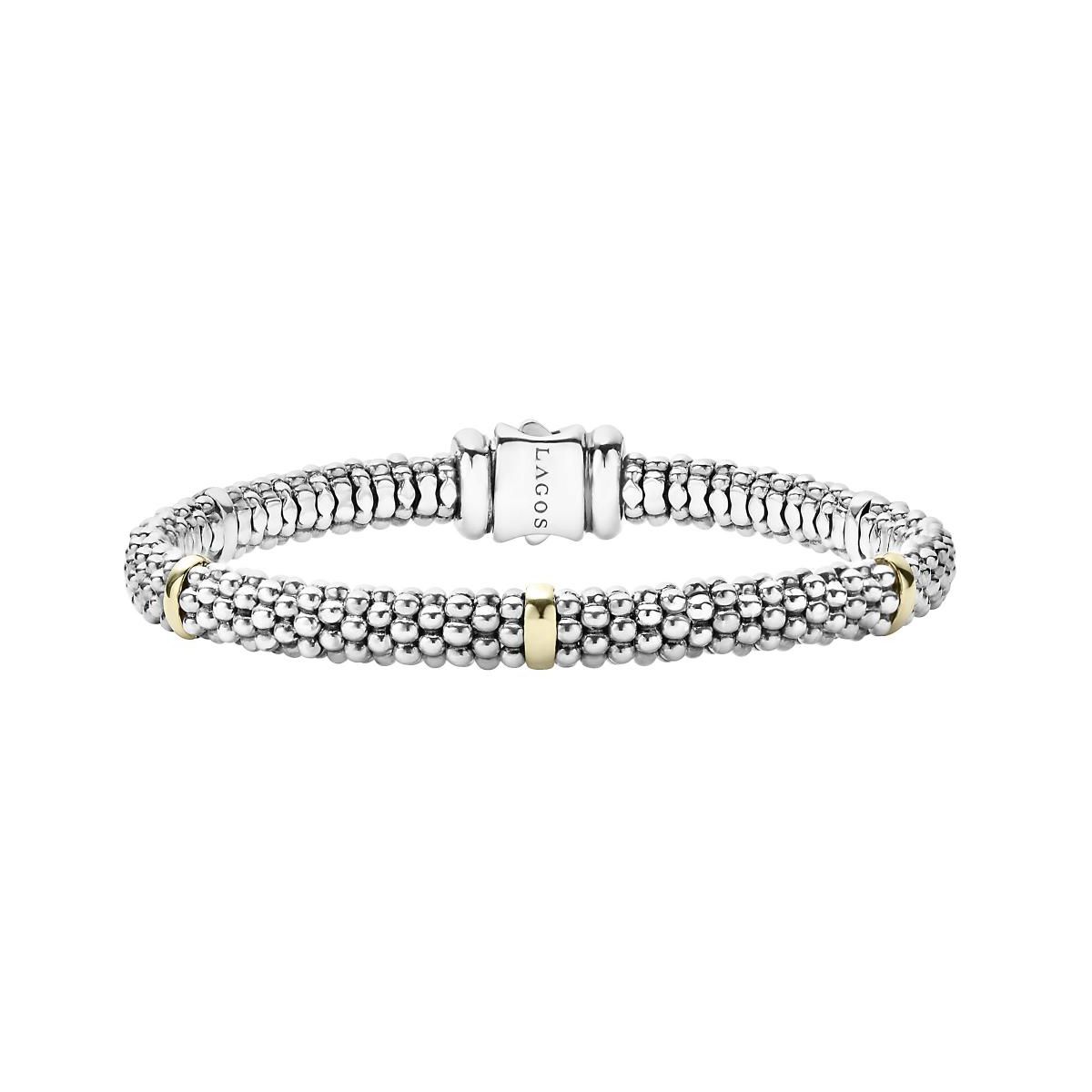 LAGOS Sterling Silver & 18K Yellow Gold Signature Caviar Beaded ...