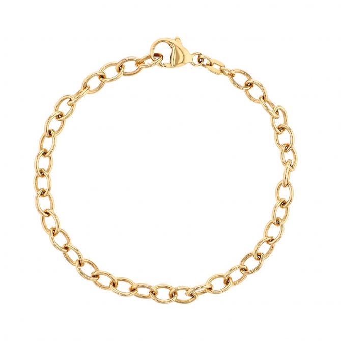Yellow Gold Cable Chain Bracelet, 7.5"