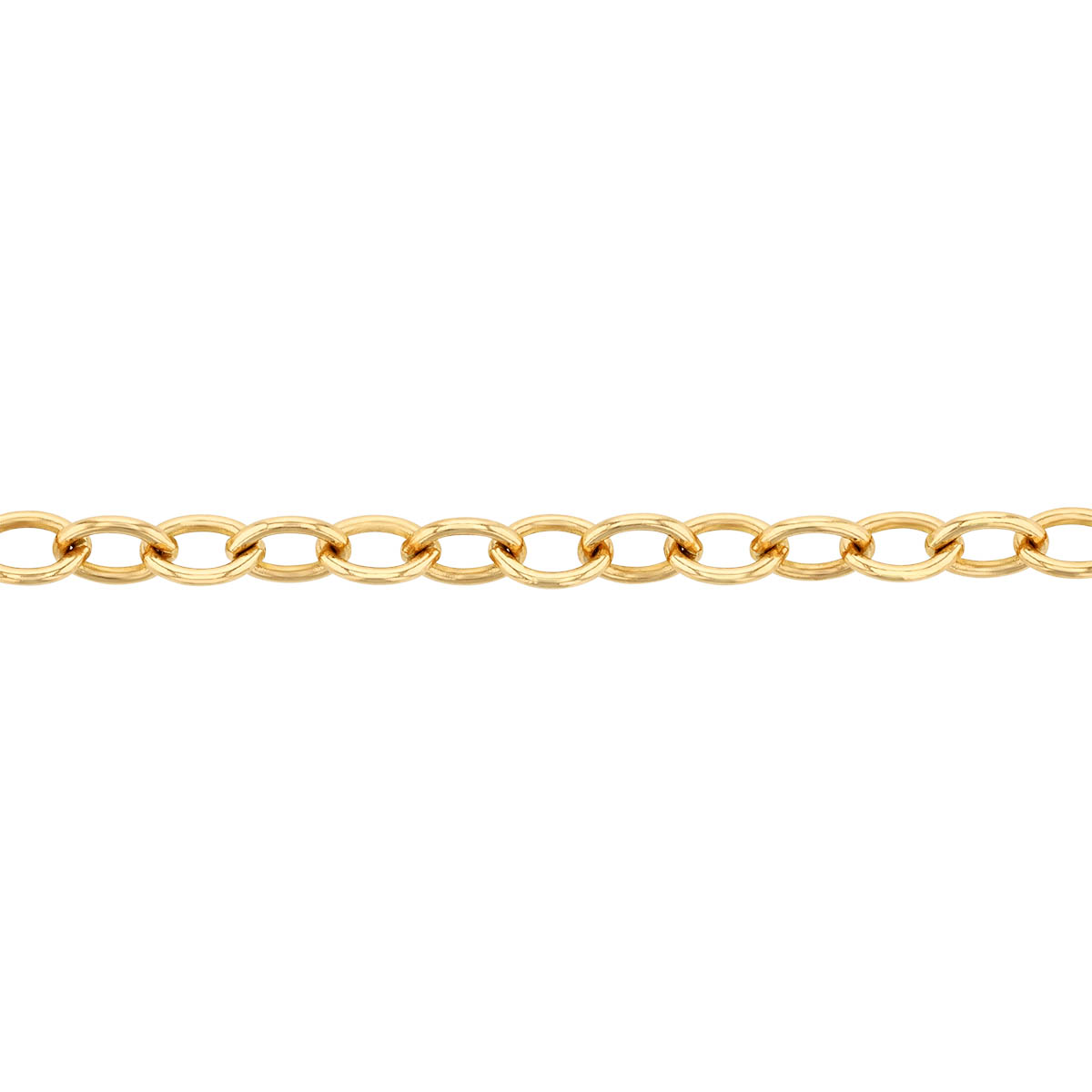 Yellow Gold Cable Chain Bracelet, 7.5
