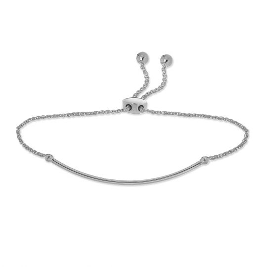 thin white gold bracelet