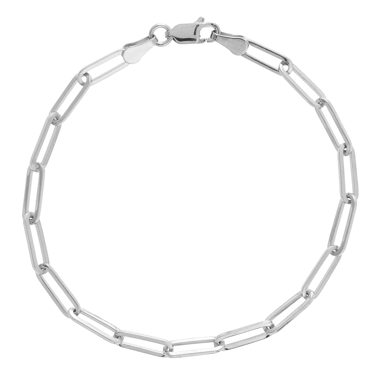 white gold link bracelet