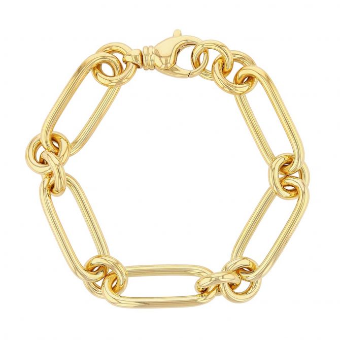 Roberto Coin Oro Classic Yellow Gold Link Bracelet, 8"