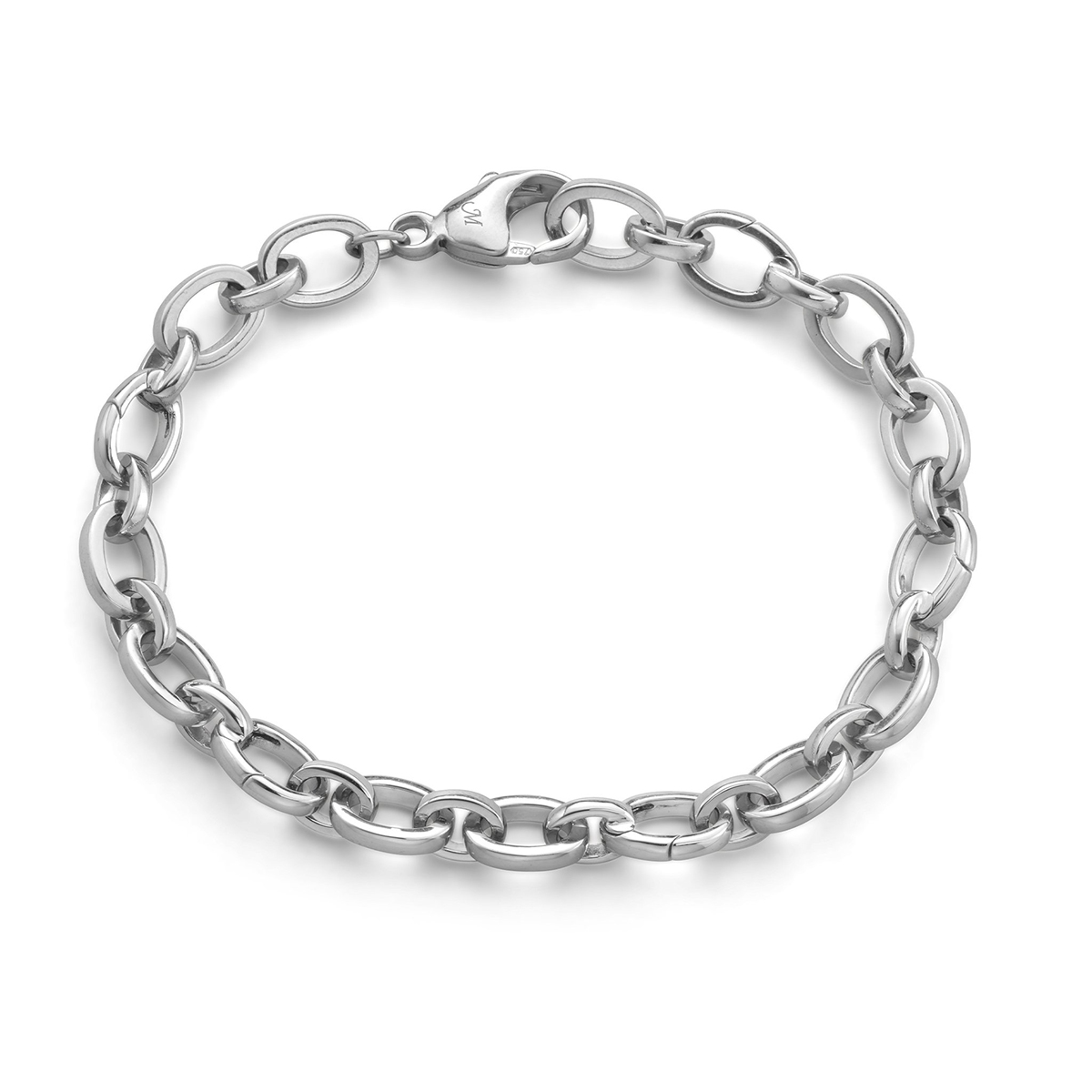 Monica Rich Kosann Audrey Sterling Silver Link Charm Bracelet, 7.5