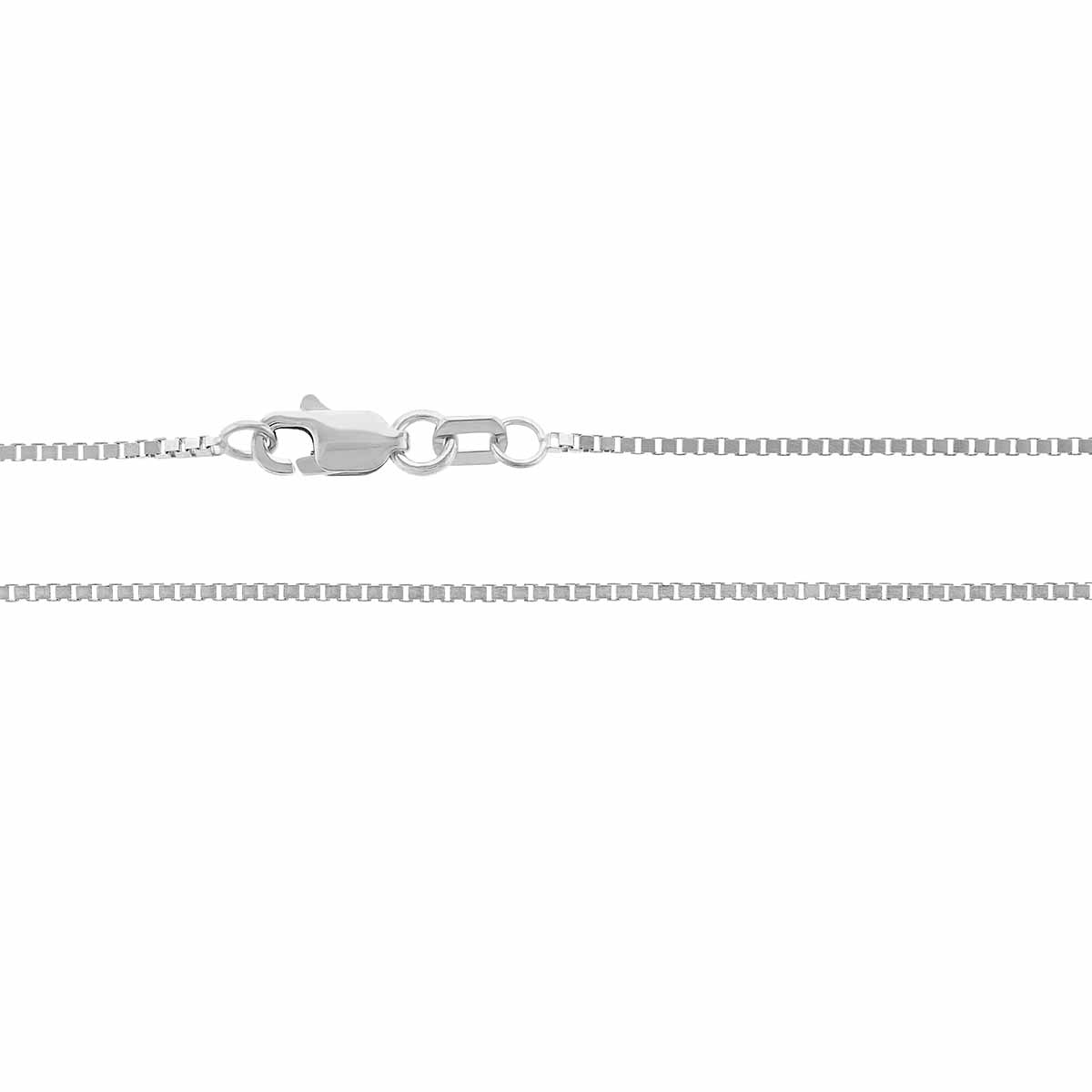 White Gold .96 mm Box Chain, 20