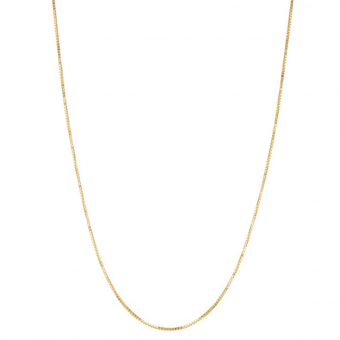 Yellow Gold .96 mm Box Chain, 18"