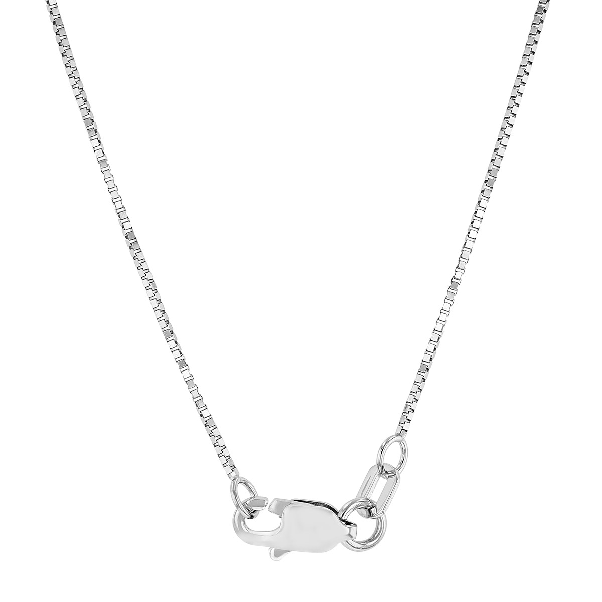 14K White Gold Box Chain, 20