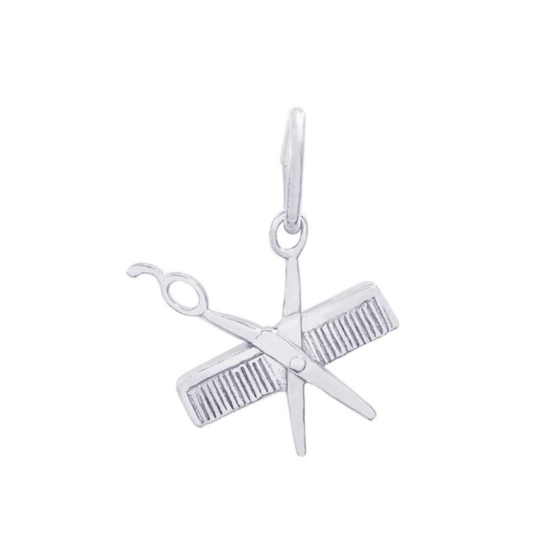 Rembrandt Sterling Silver Comb & Scissors Charm