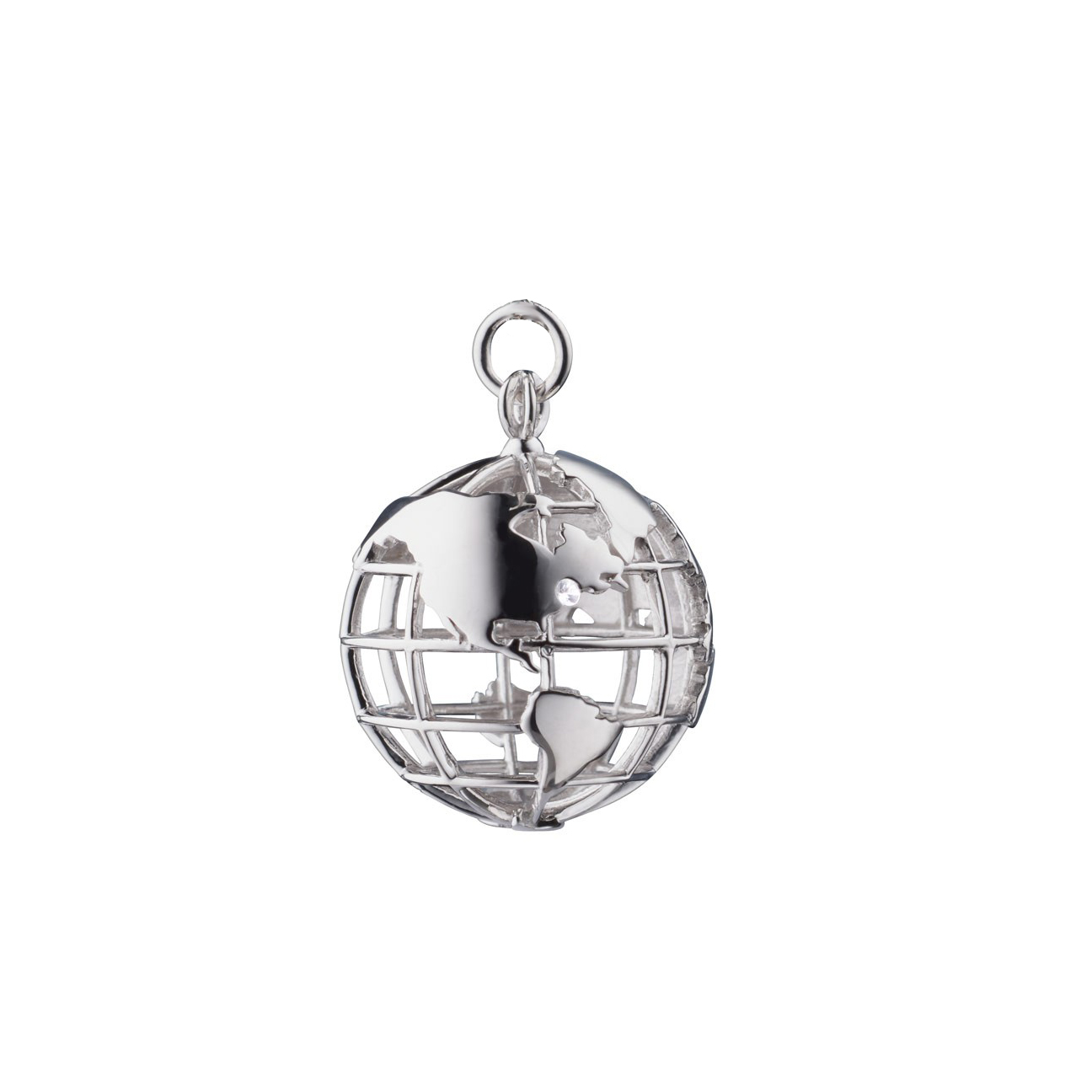 Monica Rich Kosann My Earth NYC Globe Charm in Sterling Silver