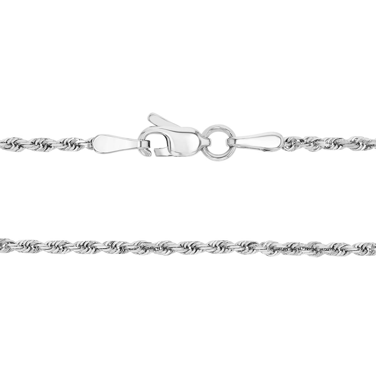 White Gold 1.80 mm Rope Chain, 18