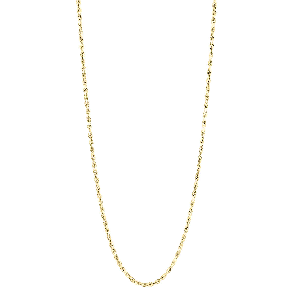 14K Yellow Gold 1.8 mm Cut Rope Chain, 18