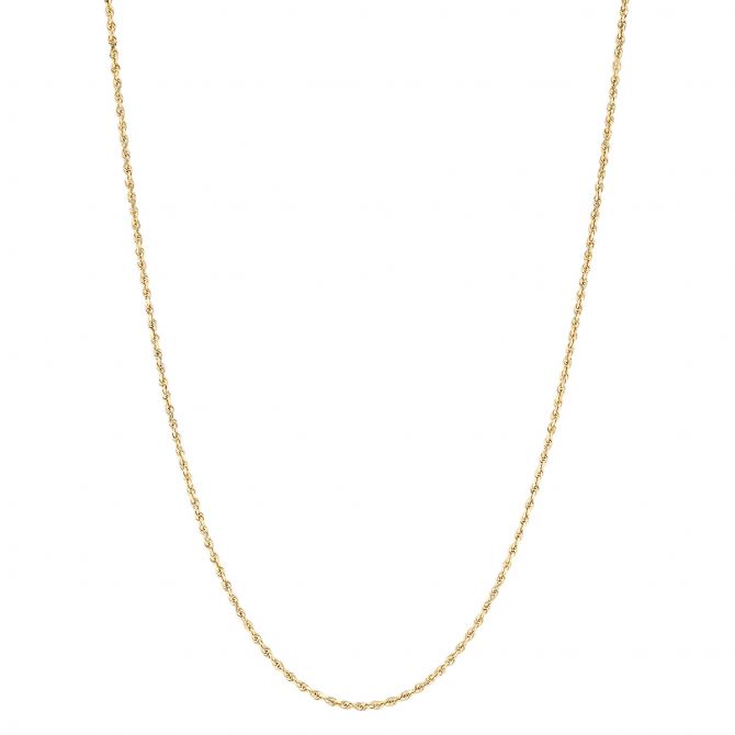 Yellow Gold 1.8 mm Rope Chain, 20"
