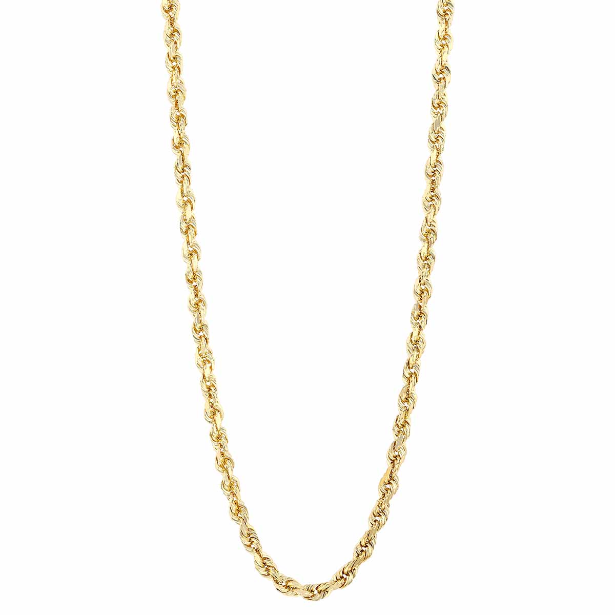 Yellow Gold 2.15 mm Rope Chain, 22