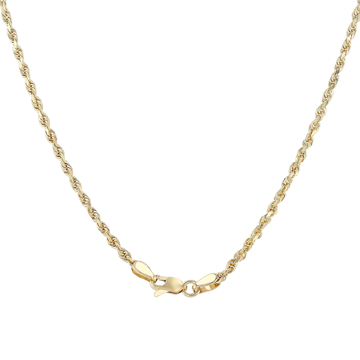 14K Yellow Gold Rope Chain, 24