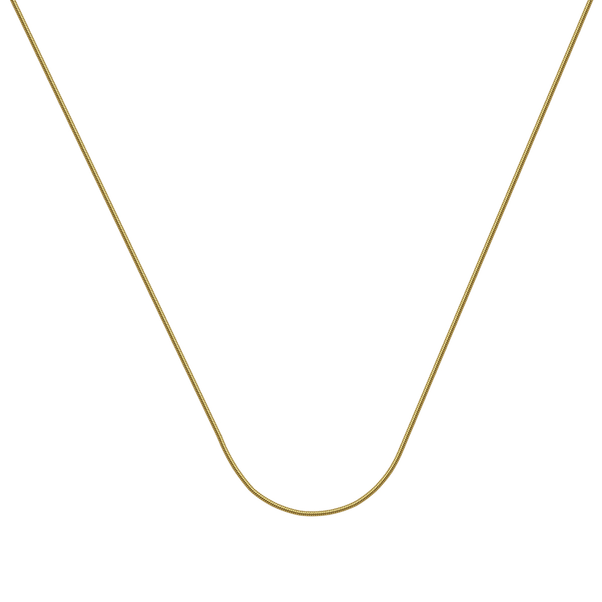 14K Yellow Gold 1 mm Snake Chain, 16