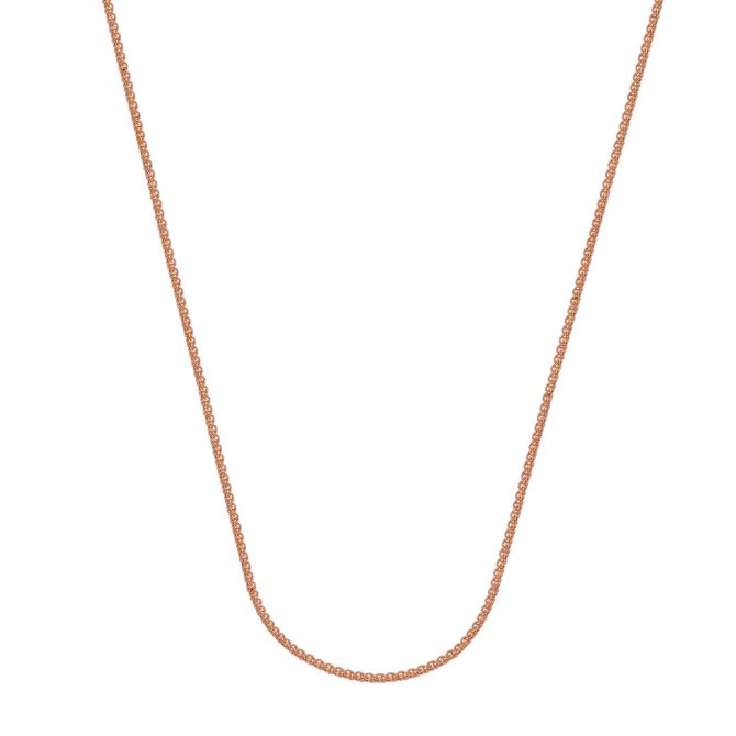 14K Rose Gold 1.05 mm Wheat Chain, 20"