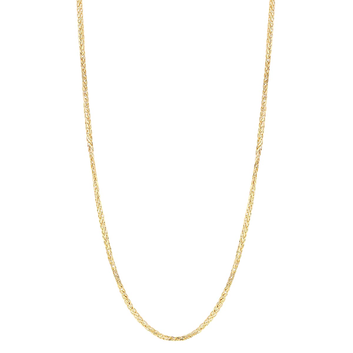 Yellow Gold 1.25 mm Wheat Chain, 20