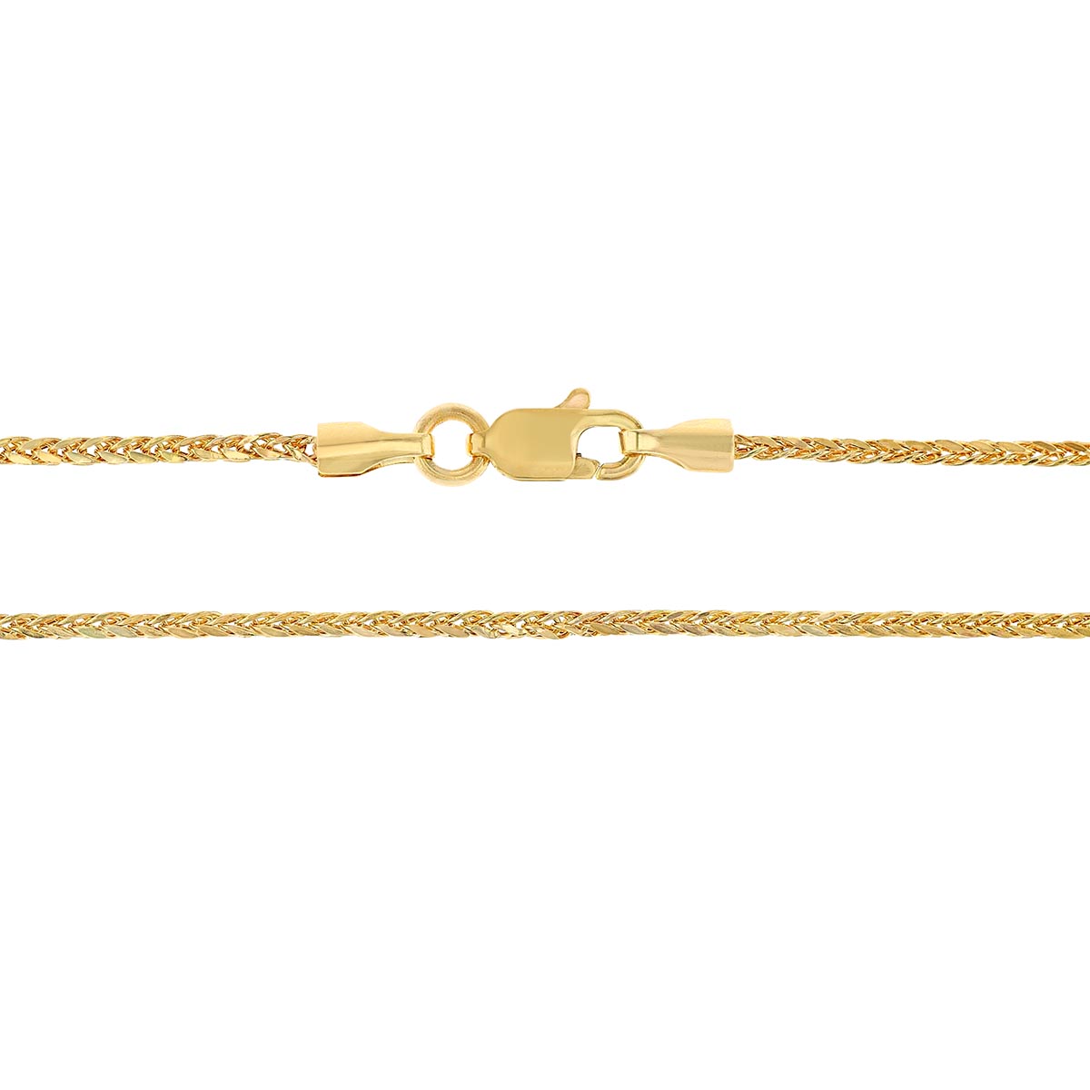 Yellow Gold 1.25 mm Wheat Chain, 20