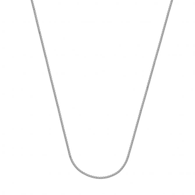 14K White Gold .85 mm Wheat Chain, 20"