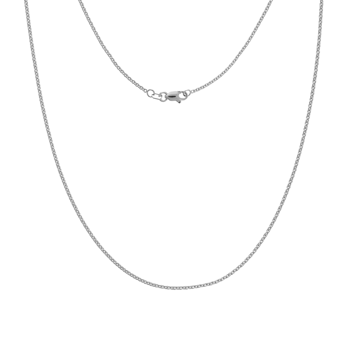 White Gold 1.5 mm Cable Chain, 30