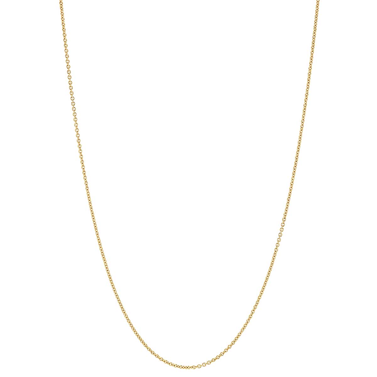 Yellow Gold 1.5 mm Cable Chain, 18