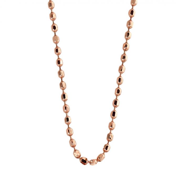 Julez Bryant 14K Gold Ball Chain Necklace Rose Gold
