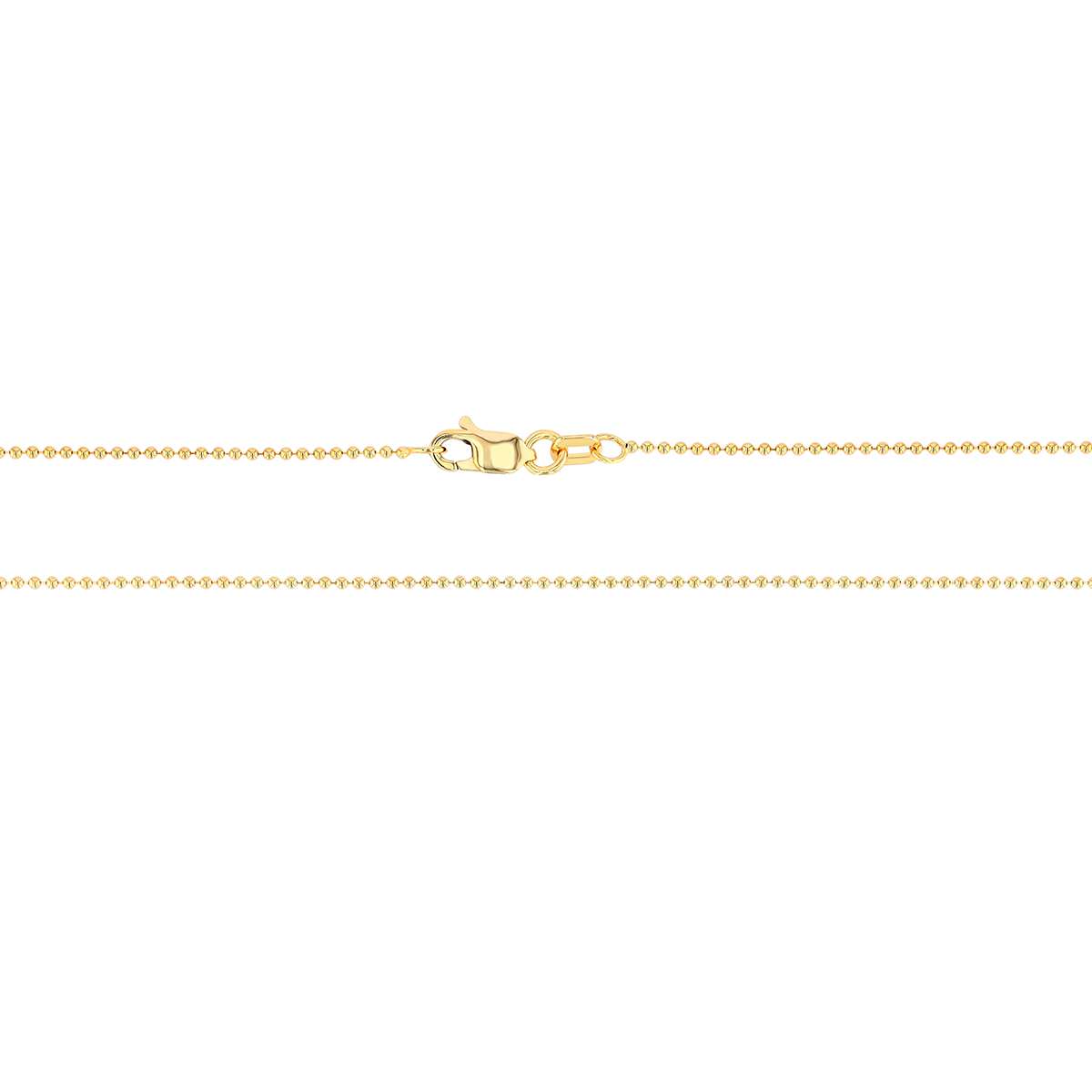 Yellow Gold 1.00 mm Bead Chain, 16