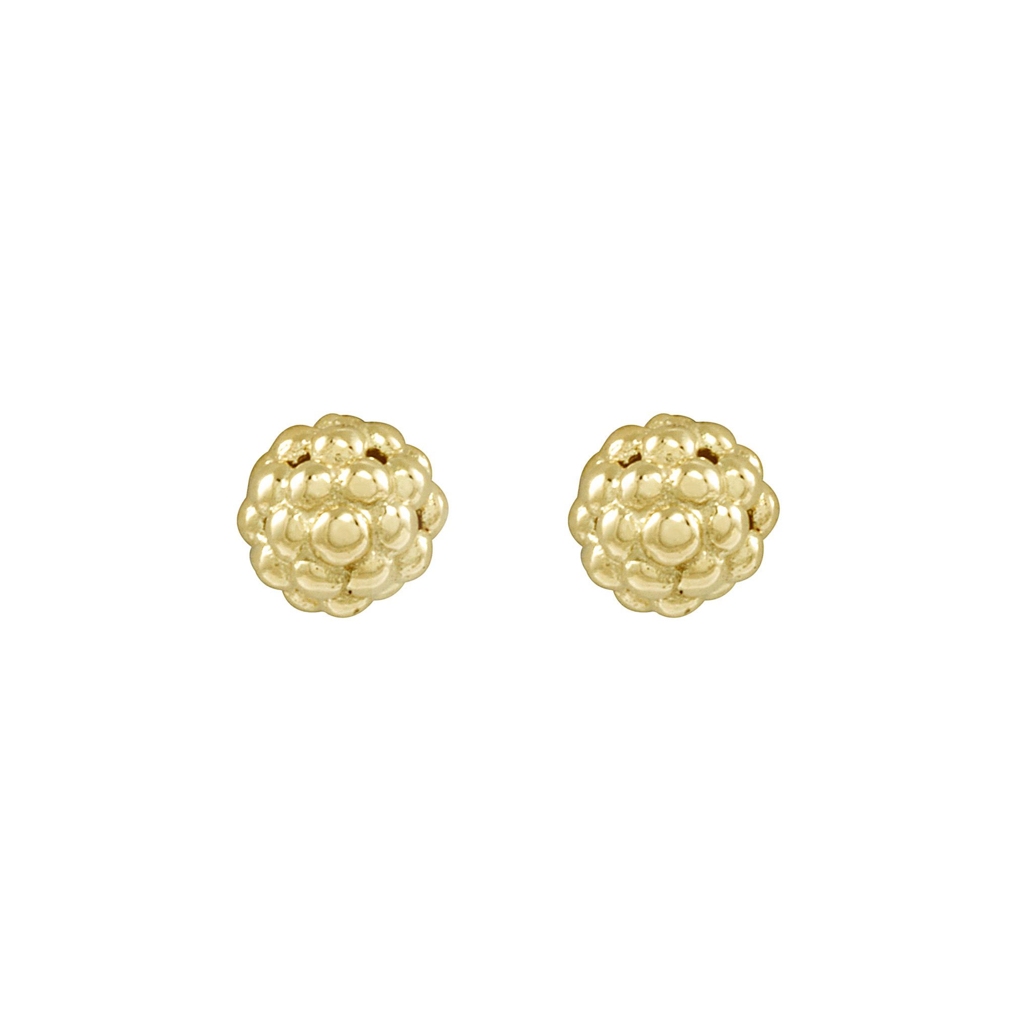 LAGOS 18K Yellow Gold Caviar 6mm Lattice Ball Stud Earrings
