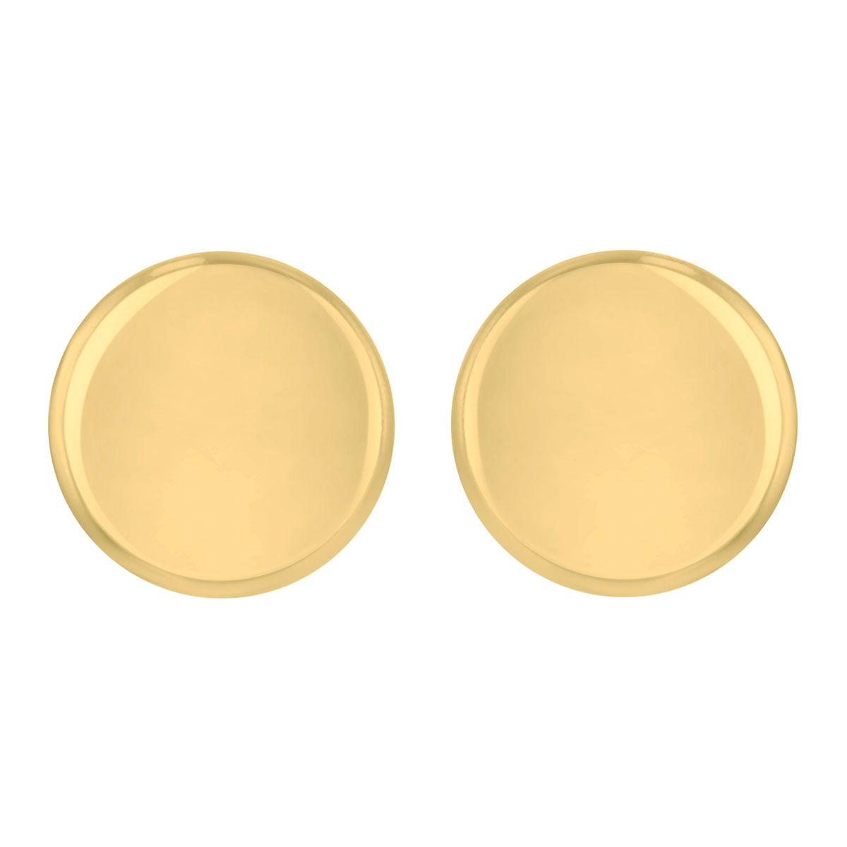 Children's Polished Yellow Gold Rounded Disc Stud Earrings