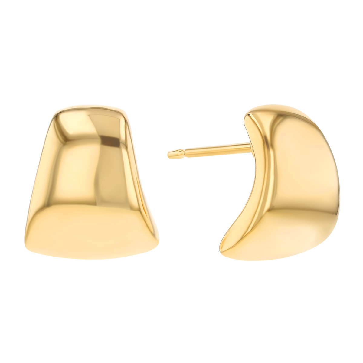 Yellow Gold Half Wrap Huggie Hoop Earrings