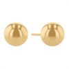 Yellow Gold Ball Stud Earrings, 7 mm
