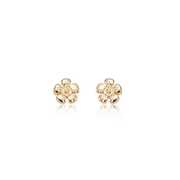 Yellow Gold Children's Daisy Stud Earrings