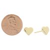 Yellow Gold Heart Stud Earrings
