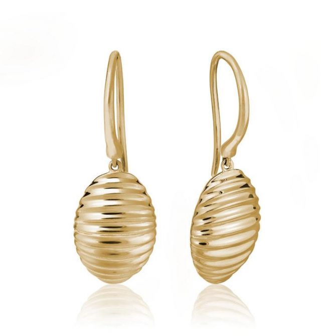 Light Dangle Earrings in Yellow Gold