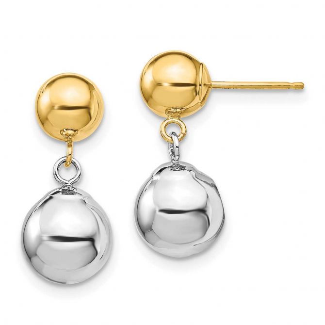 Discover 105+ gold ball dangle earrings