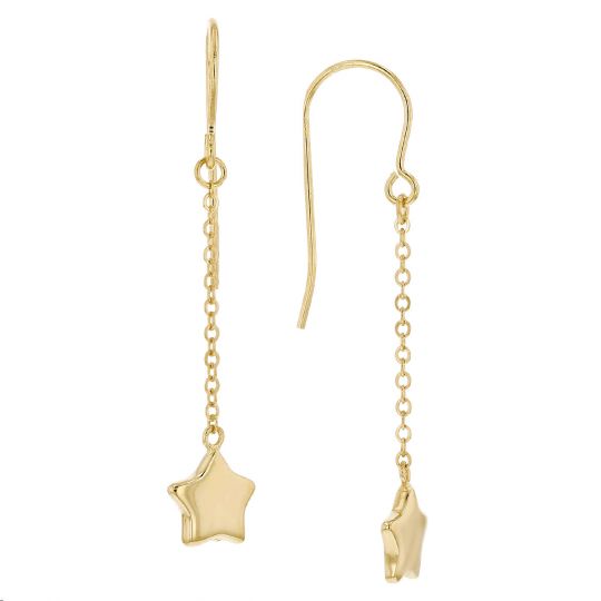 Yellow Gold Falling Star Long Drop Earrings Borsheims Yellow Gold Falling Star Long Drop Earrings Borsheims