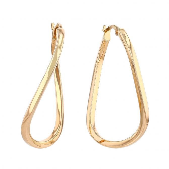 Roberto coin oval hoop earrings sale