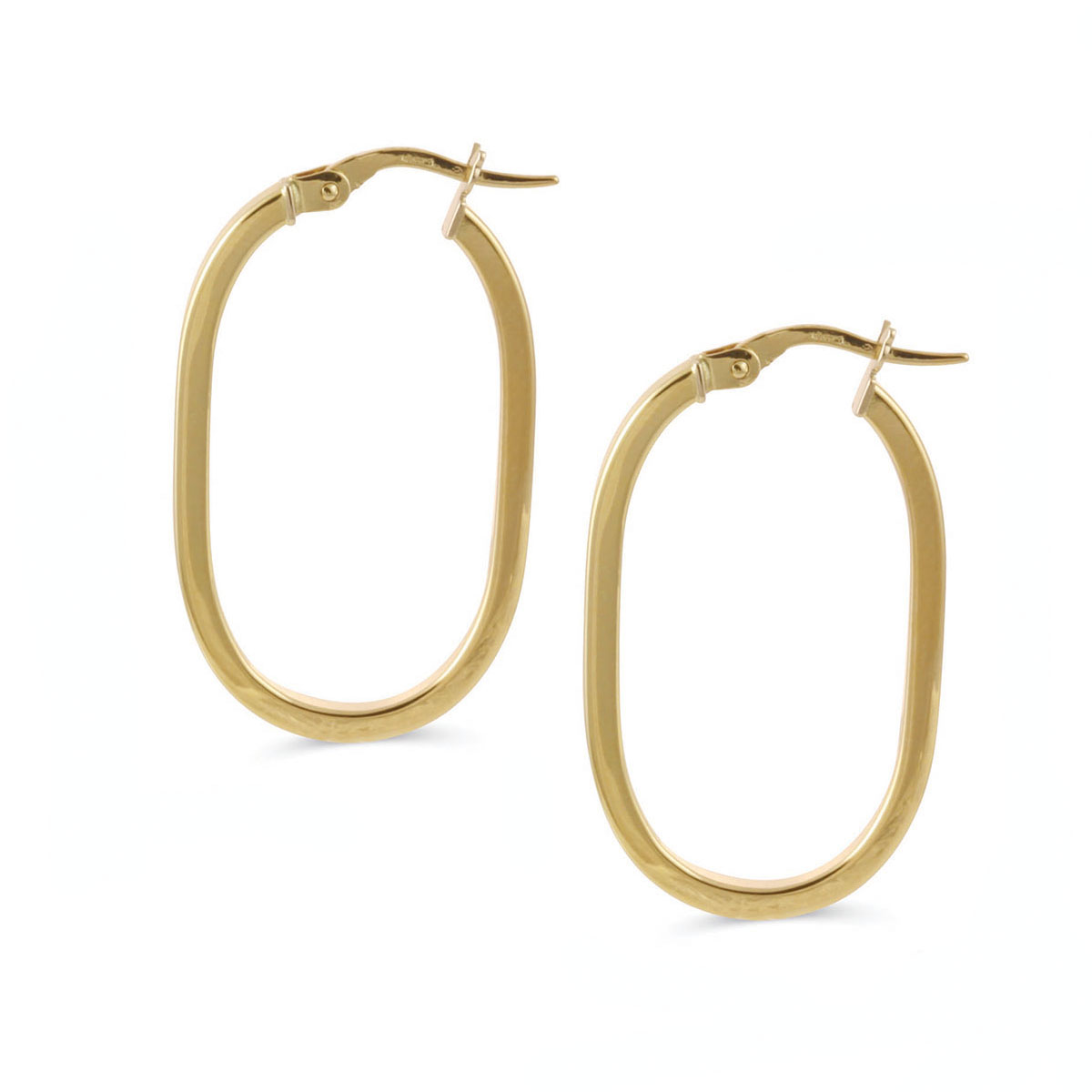 Roberto Coin Perfect Gold Hoops Small Yellow Gold Oval Hoop Earrings, 20x30 mm
