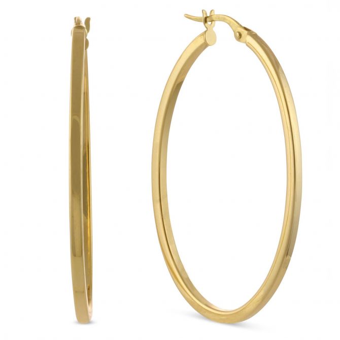 Roberto Coin 30mm Micro Pave Diamond Hoop Earrings in 18K Yellow Gold -  Bergdorf Goodman