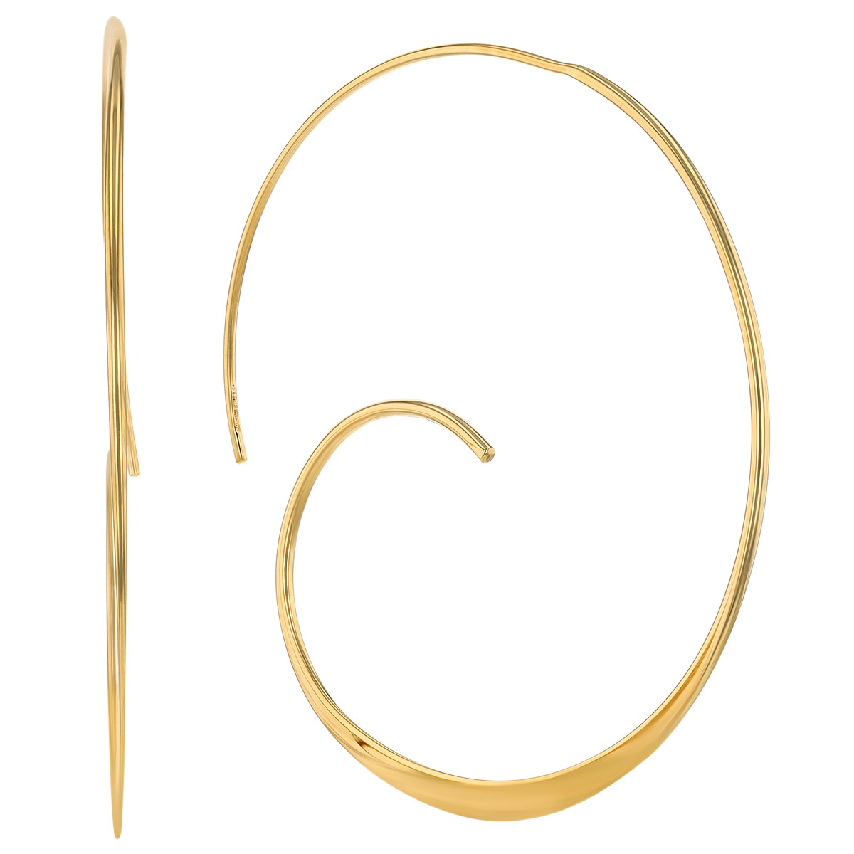 Thread Earring Yellow Yellow Gold Swirl Threader Earrings | Borsheims