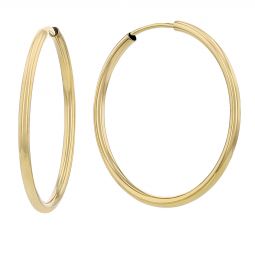 Image for Yellow Gold Endless Hoop Earrings, 25 mm