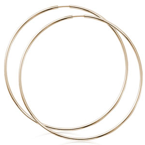 14k Yellow Gold Endless Hoop Earrings 60 Mm 14k Yellow Gold Endless Hoop Earrings 60 Mm