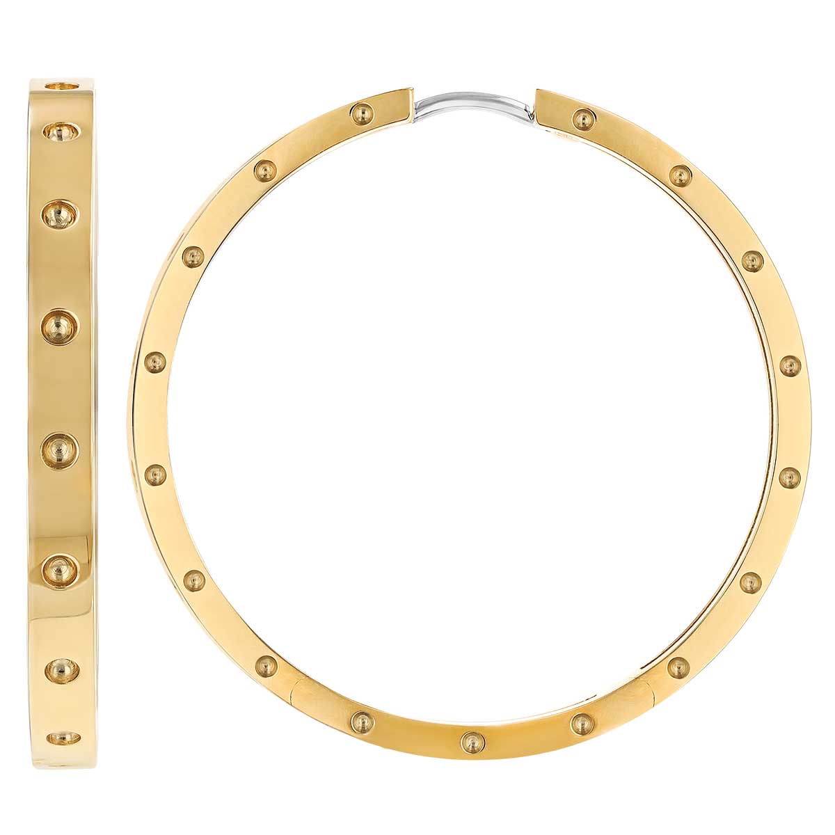Roberto Coin Symphony Pois Moi Yellow Gold Hoop Earrings
