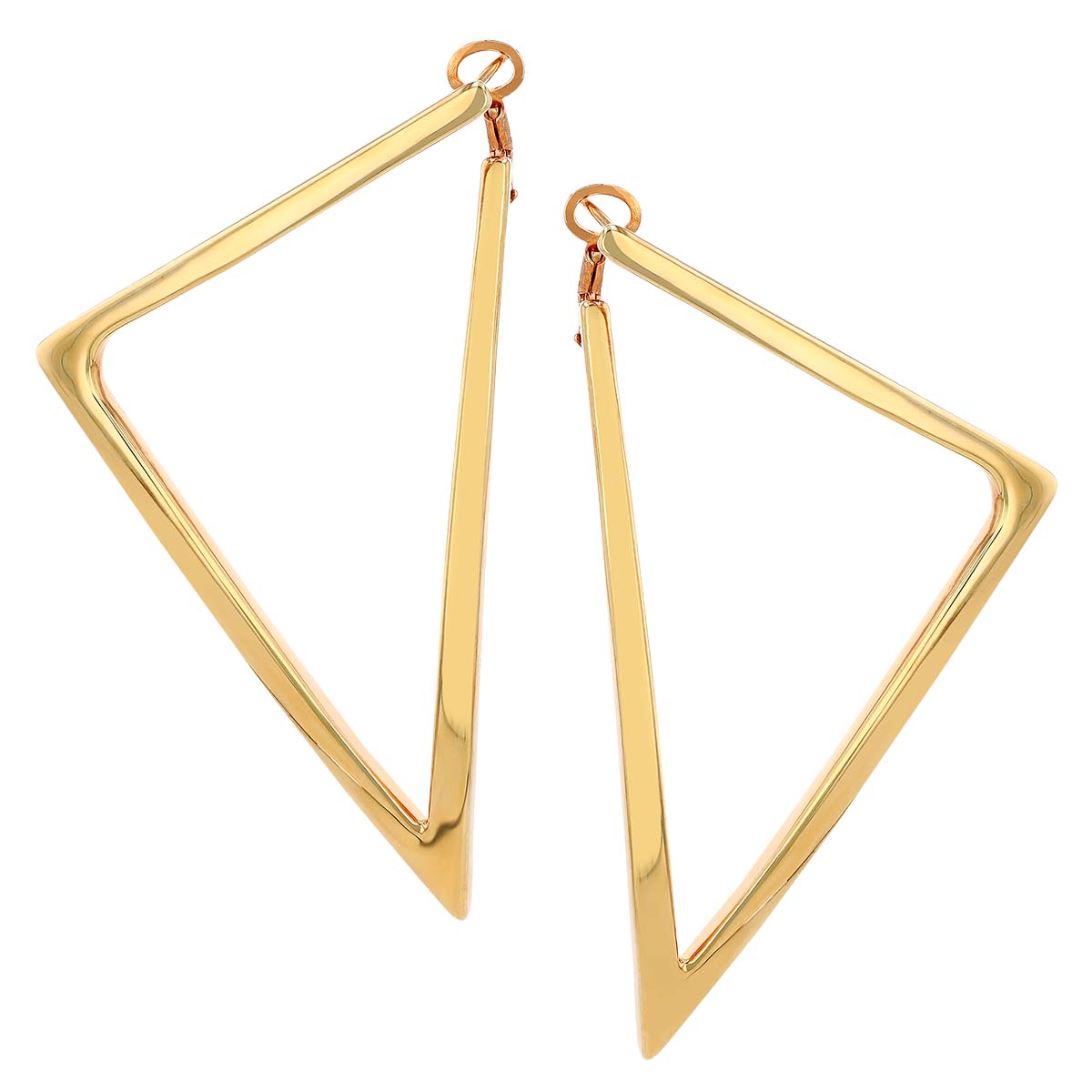 Roberto Coin 18K Yellow Gold Triangle Bold Gold Hoop Earrings