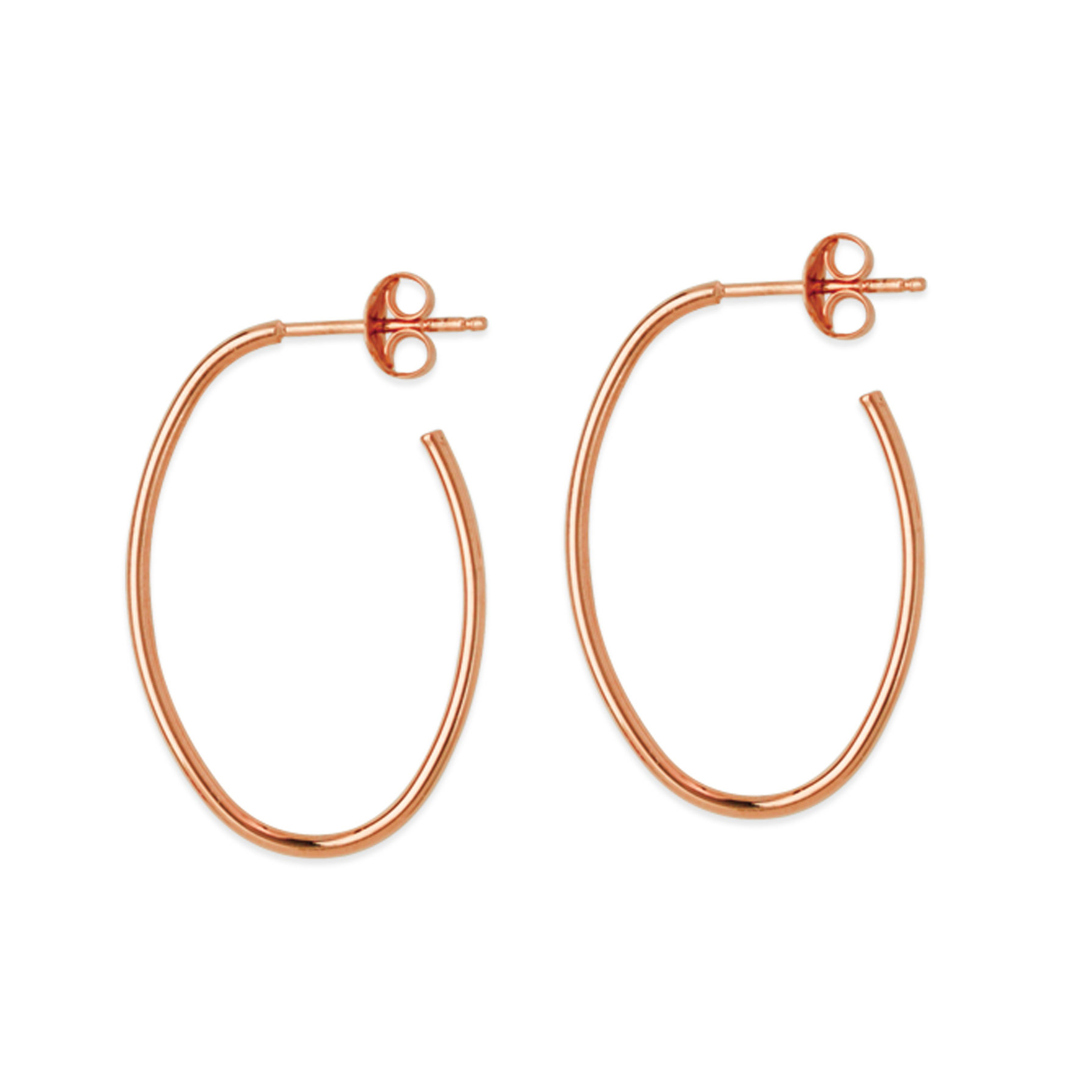 Rose Gold Thin Oval Hoop Earrings Borsheims