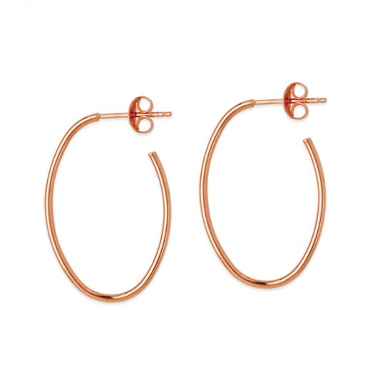 thin oval hoop earrings