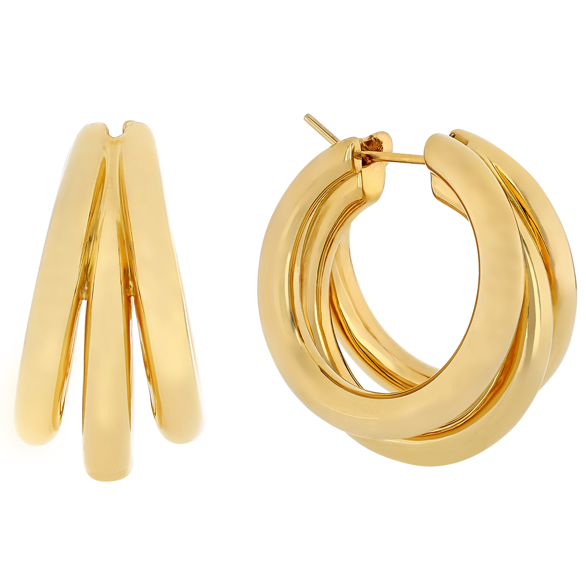 LV 3cm Gold Hoop Earrings from hejewelry store - Review in