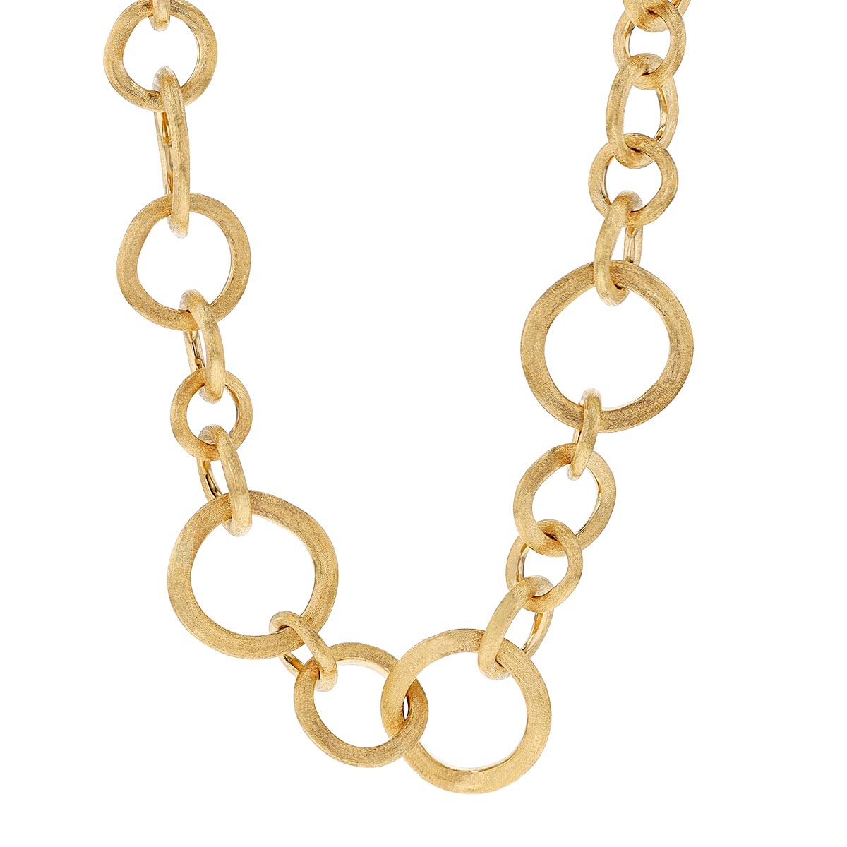 Marco Bicego Jaipur Yellow Gold Multi-Size Round Link Chain Necklace, 36